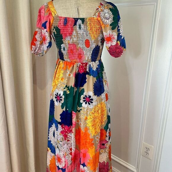 St Frock Mel Maxi Dress in Bright Multi Floral - Picture 7 of 9